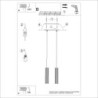 Suspension KARBON 2 Bordeaux Sollux | 2 GU10 Design