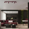 Suspension KARBON 2 Bordeaux Sollux | 2 GU10 Design