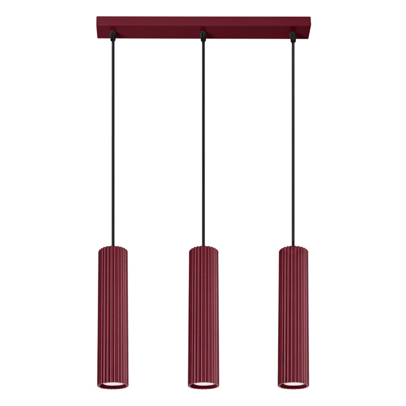 Suspension KARBON 3L Bordeaux Sollux | 3 GU10 Design