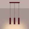 Suspension KARBON 3L Bordeaux Sollux | 3 GU10 Design