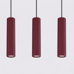 Suspension KARBON 3L Bordeaux Sollux | 3 GU10 Design