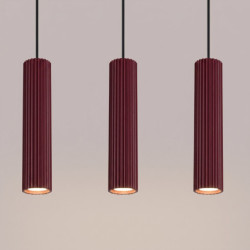 Suspension KARBON 3L Bordeaux Sollux | 3 GU10 Design