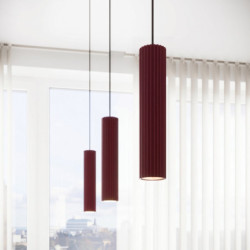 Suspension KARBON 3L Bordeaux Sollux | 3 GU10 Design