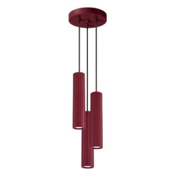 Suspension KARBON 3P Bordeaux Sollux | 3 GU10 Design