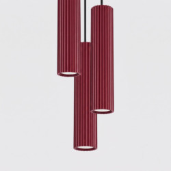 Suspension KARBON 3P Bordeaux Sollux | 3 GU10 Design