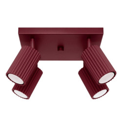 Plafonnier KARBON 4 Bordeaux Sollux | GU10 Design