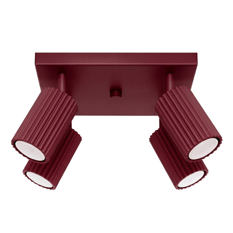 Plafonnier KARBON 4 Bordeaux Sollux | GU10 Design