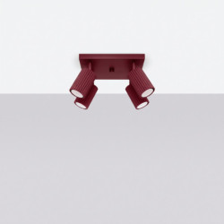 Plafonnier KARBON 4 Bordeaux Sollux | GU10 Design