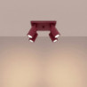 Plafonnier KARBON 4 Bordeaux Sollux | GU10 Design