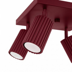 Plafonnier KARBON 4 Bordeaux Sollux | GU10 Design