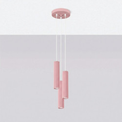 Suspension KARBON 3P Rose Sollux | 3 GU10 Design