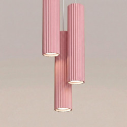 Suspension KARBON 3P Rose Sollux | 3 GU10 Design