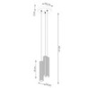 Suspension KARBON 3P Rose Sollux | 3 GU10 Design