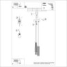 Suspension KARBON 3P Rose Sollux | 3 GU10 Design