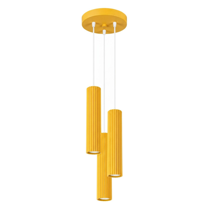 Suspension KARBON 3P Jaune Sollux | 3 GU10 Design