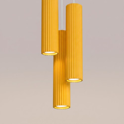 Suspension KARBON 3P Jaune Sollux | 3 GU10 Design