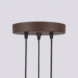 Suspension KARBON 3P Marron Sollux | 3 GU10 Design