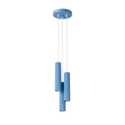 Suspension KARBON 3P Bleu Ciel Sollux | 3 GU10 Design