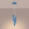 Suspension KARBON 3P Bleu Ciel Sollux | 3 GU10 Design