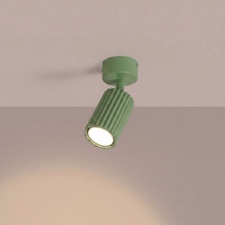 Plafonnier KARBON 1 Sauge Sollux | Spot GU10 Design