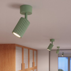 Plafonnier KARBON 1 Sauge Sollux | Spot GU10 Design