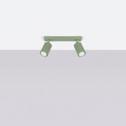 Plafonnier KARBON 2 Sauge Sollux | Spot GU10 Design