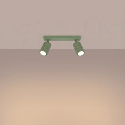 Plafonnier KARBON 2 Sauge Sollux | Spot GU10 Design