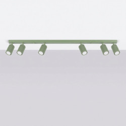 Plafonnier KARBON 6L Sauge Sollux | 6 Spots GU10 Design
