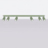 Plafonnier KARBON 6L Sauge Sollux | 6 Spots GU10 Design