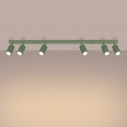 Plafonnier KARBON 6L Sauge Sollux | 6 Spots GU10 Design