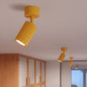 Plafonnier KARBON 1 Jaune Sollux | Spot GU10 Design
