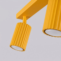 Plafonnier KARBON 3L Jaune Sollux | 3 Spots GU10 Design