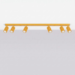 Plafonnier KARBON 6L Jaune Sollux | 6 Spots GU10 Design