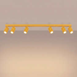 Plafonnier KARBON 6L Jaune Sollux | 6 Spots GU10 Design