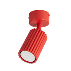 Plafonnier KARBON 1 Rouge Sollux | Spot GU10 Design