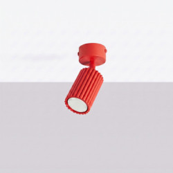 Plafonnier KARBON 1 Rouge Sollux | Spot GU10 Design