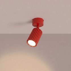 Plafonnier KARBON 1 Rouge Sollux | Spot GU10 Design