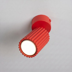 Plafonnier KARBON 1 Rouge Sollux | Spot GU10 Design