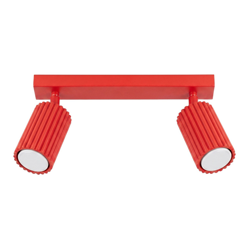 Plafonnier KARBON 2 Rouge Sollux | Spot GU10 Design