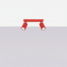 Plafonnier KARBON 2 Rouge Sollux | Spot GU10 Design
