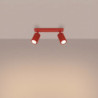Plafonnier KARBON 2 Rouge Sollux | Spot GU10 Design