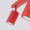 Plafonnier KARBON 2 Rouge Sollux | Spot GU10 Design