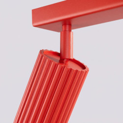 Plafonnier KARBON 2 Rouge Sollux | Spot GU10 Design