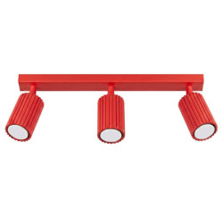 Plafonnier KARBON 3L Rouge Sollux | 3 Spots GU10 Design