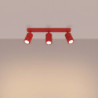 Plafonnier KARBON 3L Rouge Sollux | 3 Spots GU10 Design