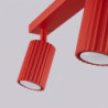 Plafonnier KARBON 3L Rouge Sollux | 3 Spots GU10 Design