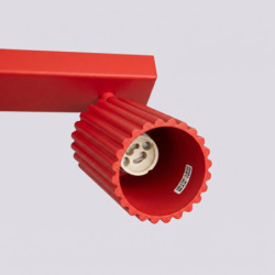 Plafonnier KARBON 3L Rouge Sollux | 3 Spots GU10 Design