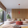 Plafonnier KARBON 3L Rouge Sollux | 3 Spots GU10 Design