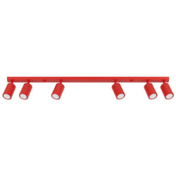 Plafonnier KARBON 6L Rouge Sollux | 6 Spots GU10 Design