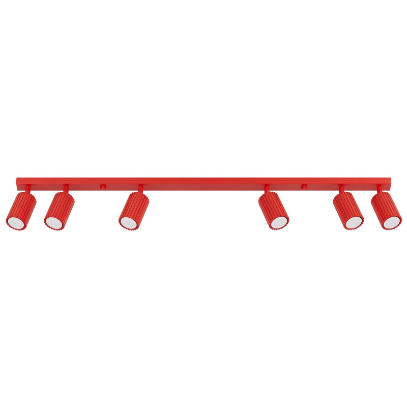 Plafonnier KARBON 6L Rouge Sollux | 6 Spots GU10 Design